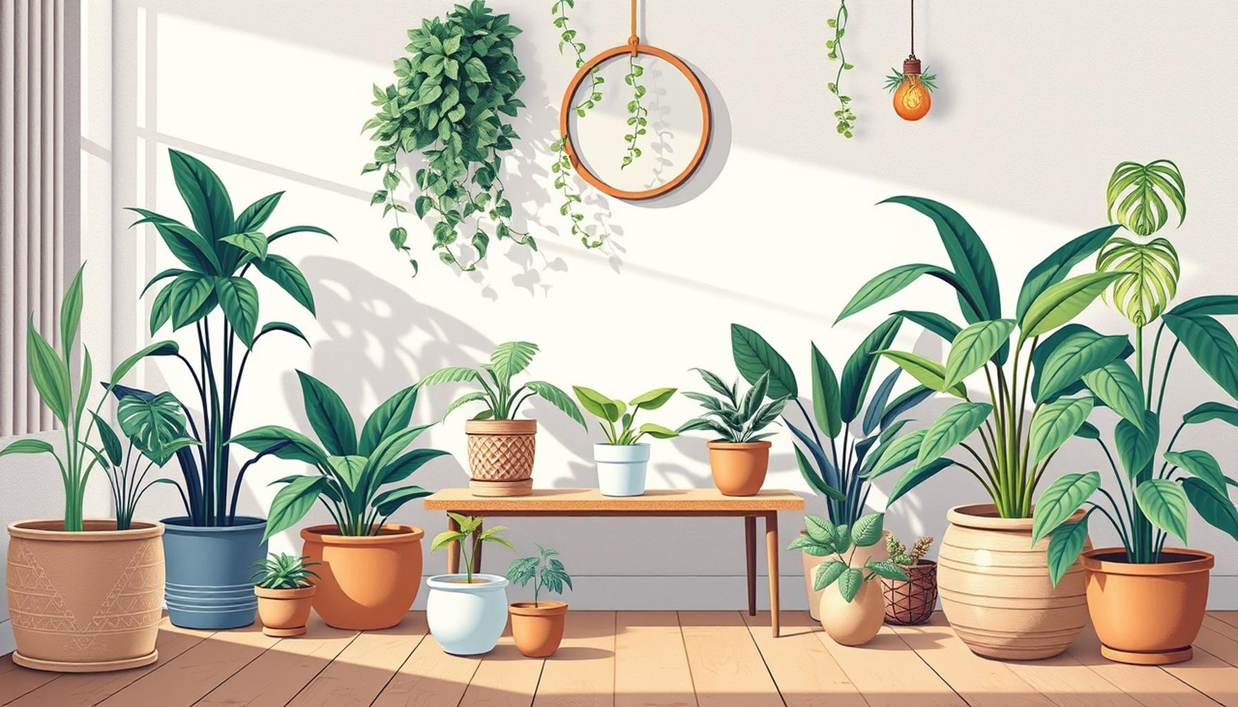 Nature Meets Minimalism: Incorporating Plants for Optimized Space and Serenity